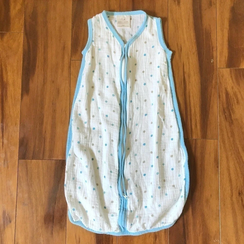 Aden & Anais Sleep Sack Zip Front Sleeping Bag Wearable Blanket Gauze Cotton